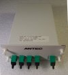 Min order qty=4. 1x4  3.2nm-spacing WDM flat-top Mux/demux. Wide-band. With SC/APC adapters. Antec P/N: 911614-00-00
