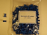 Dust cover for simplex fiber SC adapter. 200 caps per bag. Price is for one bag.
