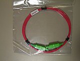 SC/APC-SC/APC 3.5-meter simplex fiber jumper, 900um-buffered fiber. P/N: J-SUSU-H-3.5ZR