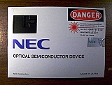 1.31um 4-pin pulse laser for OTDR. 180mW at 1A. NEC model: NDL7503P1