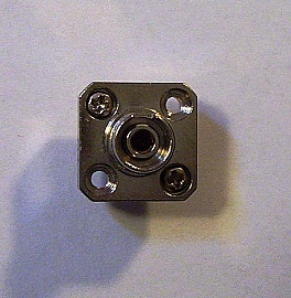 Fiber adapter FC/PC to FC/PC, by Seiko, wide key width:2.4mm.  bronze internal sleeve. Seiko model no: SAA, type no: 12200
