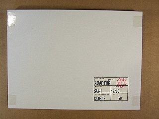 Fiber adapter FC/PC to FC/PC, by Seiko, wide key width:2.4mm.  bronze internal sleeve. Seiko model no: SAA, type no: 12200