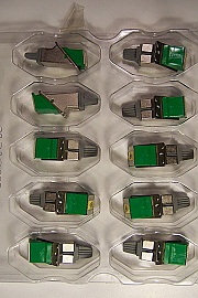 Simplex fiber adapter SC/APC to SC/APC, with shutter, Zirconia internal split sleeve. Molex P/N: 1061164520