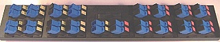 Adapter panels in 19 inch rack. With 20 simplex SC adapters. With bronze internal sleeve. For 20 MM fibers.