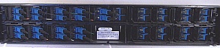 Adapter panels in 19 inch rack. With 20 simplex SC adapters. With bronze internal sleeve. For 20 MM fibers.