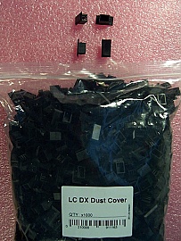 Cover for panel hole (cutout) of simplex SC or duplex LC adapter. Snap in type.