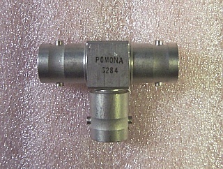 BNC Tee (Female-Female-Female) Coaxial Adapter. Pomona model: 3284