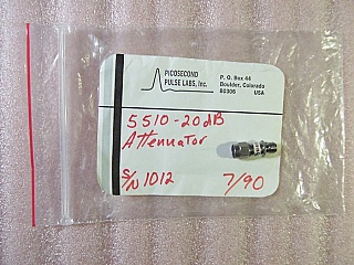 20dB RF SMA attenuator. Picosecond model: 5510-20dB