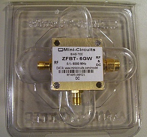 6GHz Bias Tee. Mini-Circuits model: ZFBT-6GW