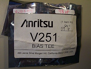 65GHz Bias Tee. Anritsu model: V251. 100KHz-65GHz