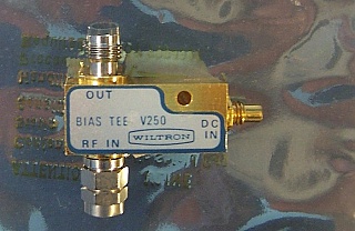 60GHz Bias Tee. Anritsu/Wiltron model: V250. 100MHz-60GHz.