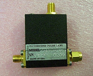 12GHz Bias Tee. Male-common port. Picosecond Pulse Labs model: 5575A-mod