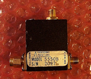 18GHz Bias Tee. Picosecond Pulse Labs model: 5550B. RF port is SMA male