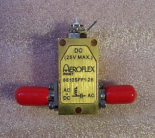 26.5GHz wideband Bias Tee. Aeroflex-Inmet model: 8810SFF1-26