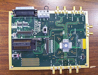 Vitesse VSC8123 evaluation board. 10 Mb/s to 2.7 Gb/s Rate Clock and Data Recovery (CDR)