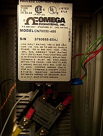 Themperature controller for oven, with 1/16 DIN MICROMEGA Autotune PID Temperature/Process Controller, Model: CN76020-485