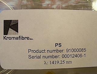 1419.25nm FBG with Panda PMF. With APC connector. Kromafibre P/N: 91000085