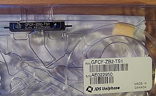GFF for C-band both 153xnm and 155xnm peaks. JDS P/N: GFCF-ZB2-TS1