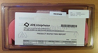 GFF over 1565.5nm - 1607.5nm. JDS P/N: GFFJLF1001D03-1