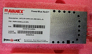 200-to-100GHz Interleaver Mux for L-band and also above 1555nm. PowerMux NxG. Passive module, TEC is not required. Avanex model: PMP4100MLLU12P6.
