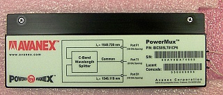 50/100GHz C-band interleaver. Passive module, not need TEC. Demux-type. Avanex Model: BICS05LT01CP6