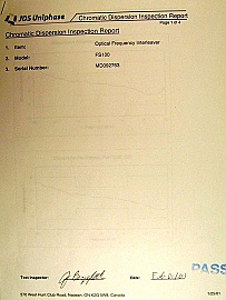 200GHz-to-100GHz C-band interleaver. JDS model: FS100. with RTD-based internal TEC. Operating at 70.9 C degree temperature