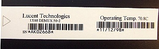 1x40 50GHz-spacing 40-ch DWDM Multiplexer, 1546.514-1562.240nm, Lucent P/N: 1X40 DEMUX 50-2