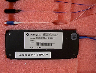 1x4 JDS 200GHz mux/demux with upgrade port,  1st ch: 1538.19nm. Model No: DWDM24D3LMN01-003