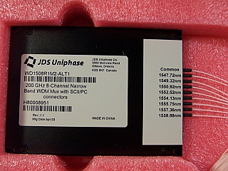 1x8  8 Channel C-band 200GHz DWDM mux. 8 channels are from 1547.72nm to 1558.98nm. With SCII/PC connectors. JDS P/N: WD1508R1M2-ALT1