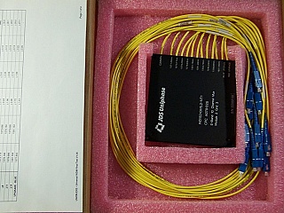 1x10 10 Channel E-band(L-band) 100GHz-grid 300GHz-space DWDM mux, module 2 grid 3. With SC/PC fiber connectors. JDS P/N: WD15010M1L2-NT1