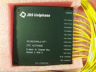 1x10 10 Channel E-band(L-band) 100GHz-grid 300GHz-space DWDM mux, module 2 grid 3. With SC/PC fiber connectors. JDS P/N: WD15010M1L2-NT1