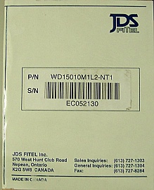 1x10 10 Channel E-band(L-band) 100GHz-grid 300GHz-space DWDM mux, module 2 grid 3. With SC/PC fiber connectors. JDS P/N: WD15010M1L2-NT1