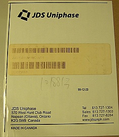 1x10 10 Channel C-band 100GHz-grid 300GHz-space DWDM mux, module 2 grid 1. With SC/PC fiber connectors. JDS P/N: WD15010M1M2-NT1