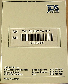 1x10 10 Channel C-band 100GHz DWDM mux, module 4 grid 1. 10 channels are from 1550.918nm to 1560.233nm (Not continuous). With SC/PC fiber connectors. JDS P/N: WD15010M1M4-NT1