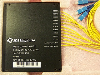 1x10 10 Channel C-band 200GHz DWDM mux, module 4 grid 1. With SC/PC fiber connectors. JDS P/N: WD15010M2C4-NT3