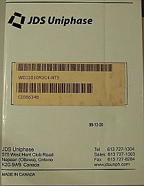 1x10 10 Channel C-band 200GHz DWDM mux, module 4 grid 1. With SC/PC fiber connectors. JDS P/N: WD15010M2C4-NT3
