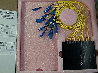 1x10 10 Channel L-band 200GHz DWDM mux with upgrade ports, module 1 grid 3. With SC/PC fiber connectors. JDS P/N: WD15010M2L1-NT3