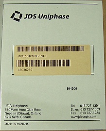 1x10 10 Channel L-band 200GHz DWDM mux, module 2 grid 3. With SC/PC fiber connectors. JDS P/N: WD15010M2L2-NT3