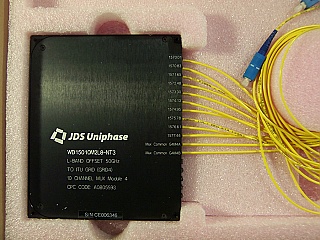 1x10 10 Channel L-band 200GHz DWDM mux, module 4 grid 4. With SC/PC fiber connectors. JDS P/N: WD15010M2L8-NT3
