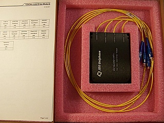 4-fiber-ports 100GHz-spacing  1558.98nm-add/drop OADM over C-band. JDS model: WD15L23AD1-NT1
