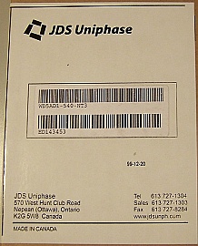 100GHz Five Channel Add/Drop module. OADM starting from 1534.25nm. 12-fibers. JDS model: WD5AD1-540-NT3