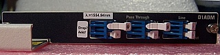 Dual Add/Drop modules. Add and drop wavelength is 1554.94nm. ECI TELECOM LTD model: D1ADM, P/N: BP1A36AA-07-E, with Oplink P/N: DWDMG01C28BTI12 or DWDMG01CxxBTI12