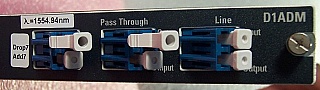 Dual Add/Drop modules. Add and drop wavelength is 1554.94nm. ECI TELECOM LTD model: D1ADM, P/N: BP1A36AA-07-E, with Oplink P/N: DWDMG01C28BTI12 or DWDMG01CxxBTI12