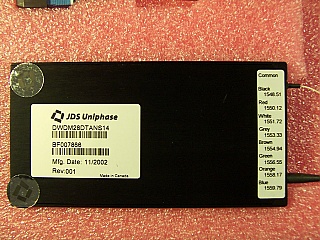 1x8 200GHz-spacing DWDM demultiplexer/multiplexer with monitoring, 1548.51-1559.79nm. Model: DWDM28DTANS14. JDS P/N:21022415