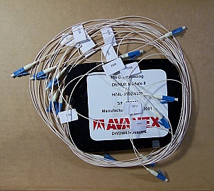 400GHz-spacing 1x11 demux over whole C-band. Avanex model: DWDM40FJ08DP6. Demux module 8