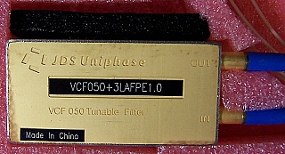 JDS tunable filter for L-band, voltage controlled. JDS model: VCF050+3LAFPE1.0