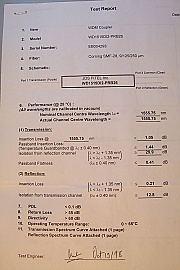 200GHz-spacing 1x2  thin film filter,  Center wavelenth: 1546.11nm