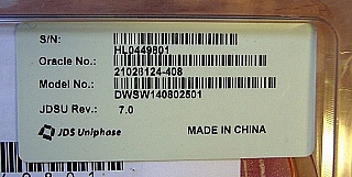 150pc 1x2 100GHz C-band mux/demux thin-film filter. Various available wavelengths. JDS P/N: from DWSW126002501 to DWSW142002501