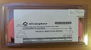 395pc 1x2 200GHz C-band mux/demux thin-film filter. Various available wavelengths. JDS P/N: 10114186-xxx,