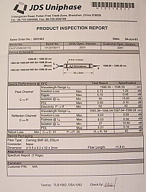 1x2 200GHz 1596.34nm mux Filter